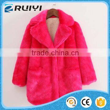2016 Children Winter Lovely Girls Faux Fur Winter Overcoat