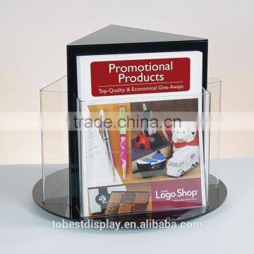 elegant 3 pockets acrylic brochure holder,leaflet holder,acrylic brochure display stand manufacturer