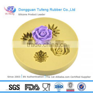 Hot sale flower silicone fondant mold for wedding cake