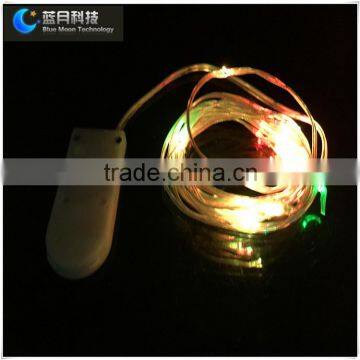 CE & ROHS mini pvc wire led string light with button batteries