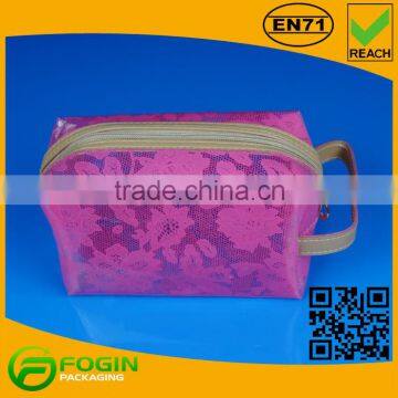 pvc packaging cosmetic bag custom with zipper