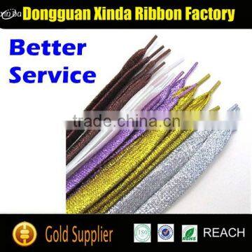 Dongguan Factory Gold Glitter Metallic Shoelaces