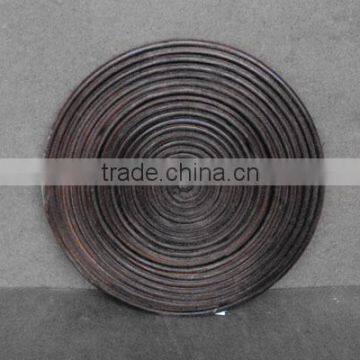 Full Rattan Antique Color Round Charge