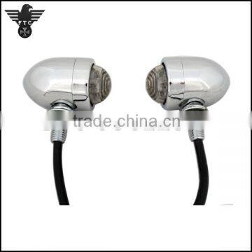 Heavy Duty Chrome LED Turn Signals for Harley Cafer Racer photo-4