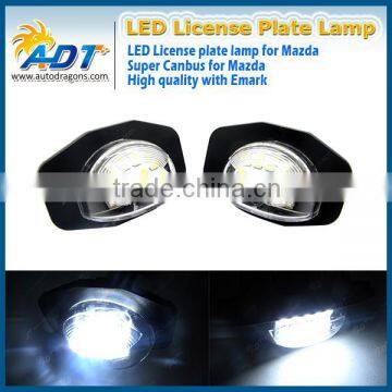 Super bright led number plate light for Mazda 6 for mazda CX-5 CX-7 for mazda speed 6