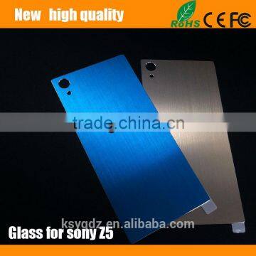 2.5D Titanium Alloy Brushed Metal Tempered Glass Screen Protector Guard for SONY Z5 photo-4