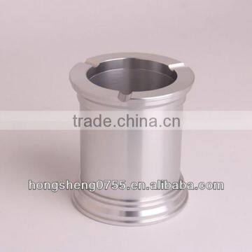 Silver Aluminium Ashtrays For Home Decoration With Arc-shaped