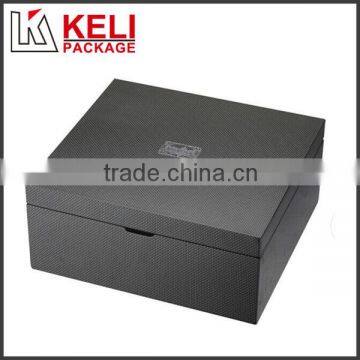Wooden grain paper MDF wooden tea box