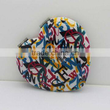 Painting Colorful Mini Make Up Mirror/heart shaped mirror