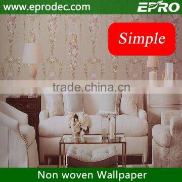 Hot selling non woven design simple flower wallpaper