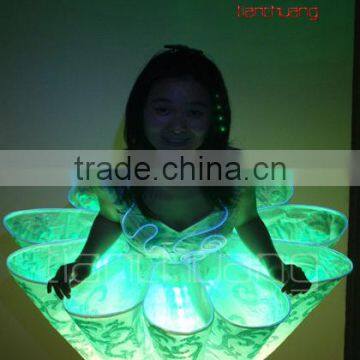 Special full color LED Light up fiber optic stage performance dress