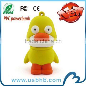 2016 new products 3D cute duck shape power bank 2200mAh powerbank