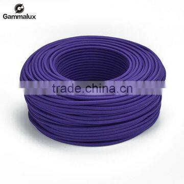 Hot Sale Colourful Fabric Textile Power Cord,Purple Fabric Electric Cord Round