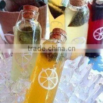 350ml glass juice bottle with cork