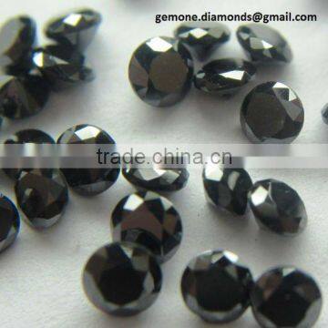 Natural Loose Diamond jet Black Color Opaque Round Sparkling