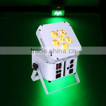 6in1color Changing Led Uplight Wireless Battery Powered Flat Par