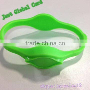 compatible rfid chip adjustable silicon wristband