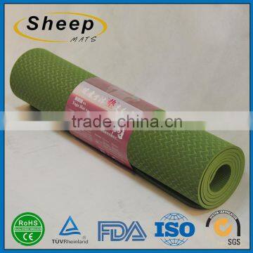 Colorful custom embossing anti-slip tpe yoga mat natural rubber