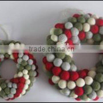 Felt handcraft ball wreath