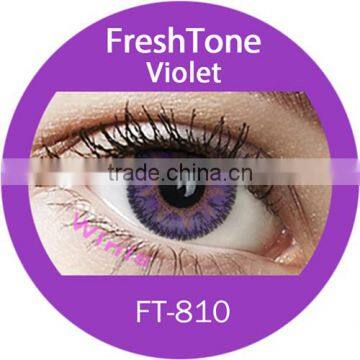 40 colors wholesale korea cosmetic monthly freshtone impressions violet super natural color contact lens