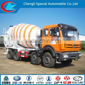 8X4 North Benz concrete mixer truck 31ton 12 wheels Beiben vertical concrete mixer