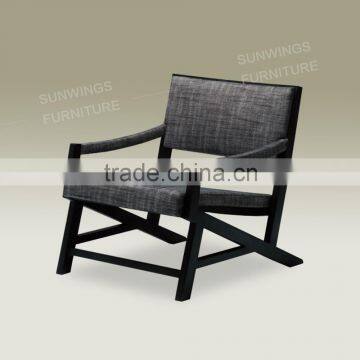 The New Classic Modern Wood And Leather Leisure Chair photo-3