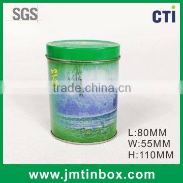 Oval Chinese Green Tea Tin box