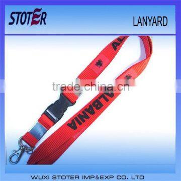 orange color fashion high quality lanyard with logo printed st7065