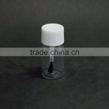 5ml Cylinder Shape Screw Brush Cap Plastic Gel Pet Bottle for Skin Crack Care Brush Cap