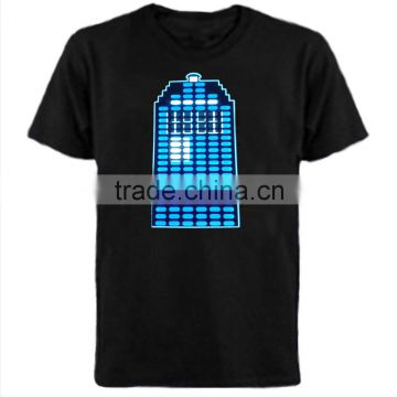 Daleks and Dr WHO Equalizer LED T-Shirt equalizer el t shirt with 4pcs sound active inverter