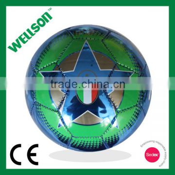 Machine stitched promotional mini metallic PVC football