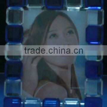 selling crystal glass photo picture frame for photo printing(R-1127)