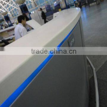 Popular colorful custom made modern Information Counter,shop counter table,reception countertop