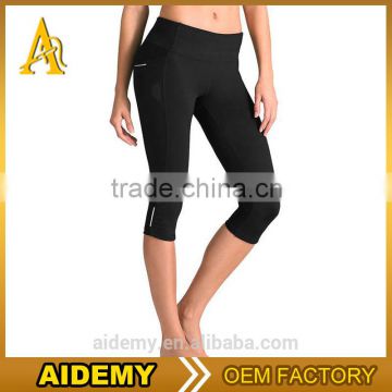 Fitness black yoga capris running pants leggings women sportswear