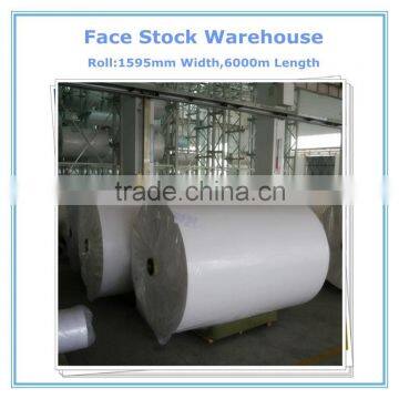 acrylic adhesive glassine label roll for logistic application