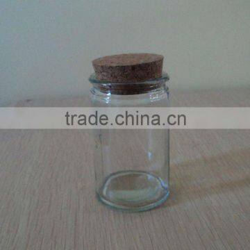 mini 80 cylinder glass canning jar with cork