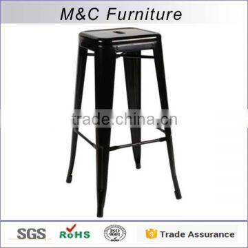Cheap Black Stackable Steel Chair in Dinning Room