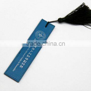 hot blue leather tassel lace bookmark