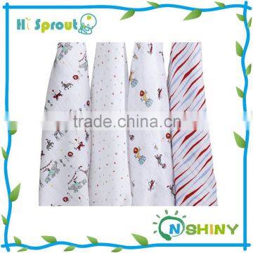 Hot Sale Cute Cartoon Print Muslin Cloth