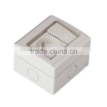 One-position Switch With One French Style Socket Wall Socket Switch photo-3
