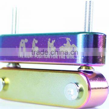 Neo Chrome Billet Aluminum Racing Hood Risers For Honda With 4 Pcs Fender Washers With Logo photo-2