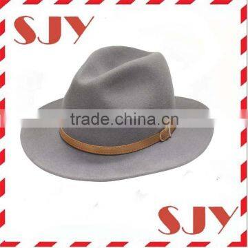 High Quality Ladies Wide Brim Wool Felt Fedora Hat