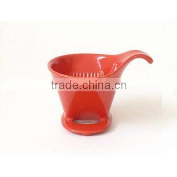 Hot Red Custom Bee House Ceramic Coffee Dripper