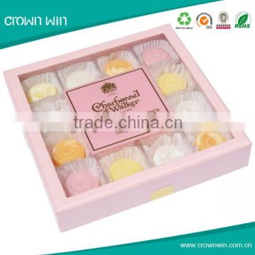 pink with window clear plastic gift box