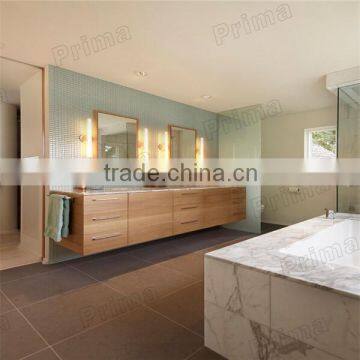 2014 new modern desgin wall hung oak bathroom cabinet solid wood bathroom cabinet