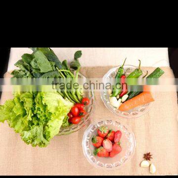 Clear Cheap Glass Salad Bowls With Apple Frosted Effect photo-3