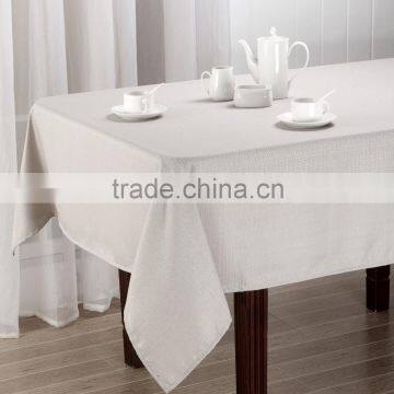 Faux Linen Solid Color Plain Table Cloth Polyester