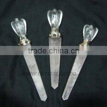 Crystal Quartz Angel Healing Wand