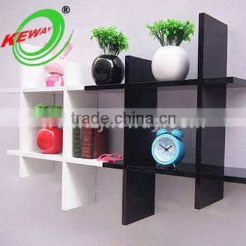 white and black hanging wall cube shelf