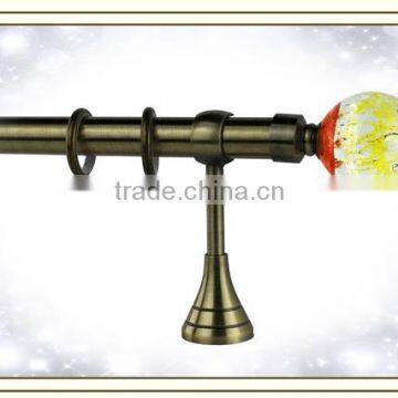 High Quality Glass Finial,Curtain Rod Ball Finial,Designer Brass Finial